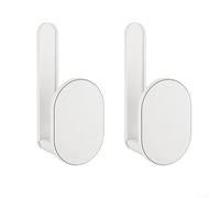 Magnetic Paper Towel Holder for Refrigerator, Adjustable Hook Kitchen Roll Dispenser with Full-Back Magnets or, Space-Saving Organizer for Fridge, Grill, RV, Microwave, White(Sticker)