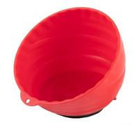 Magnetic Parts Bowl For Auto Repair, 6 Inch Abs Storage Cup With Strong Base For Screws And Nuts, Blue(red)