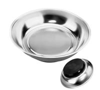 Magnetic Parts Bowl - Stainless Steel Magnet Holder for Screws | Metal Accessories Storage Organizer | Strong Magnetic Bowl for Socket Pin Nuts Bolts | Non Slip Base Tool Tray for Garage Workshop