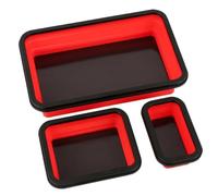 Magnetic Parts Organizer - 3 Different Sizes Magnetic Parts Holder, Foldable Magnetic Tool Tray | Magnetic Part Tray, Magnetic Part Display for Hobbyists, Cars