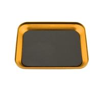 Magnetic Parts Tray 1Pc Magnetic Screw Tray Rectangle Mini Parts Plates Multipurpose Screws Storage for Plumber Carpenters Tools(Gold)