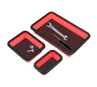 Magnetic Parts Tray, 3-Piece Foldable Magnet Parts Storage Set Mechanics, Tool Sorter Organizer for Nut and Screw Management in Auto Repair, Garage, Workshop Settings