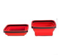 Magnetic Parts Tray Flexible Silicone Collapsible Dish for Small Hardware - Heavy Duty Magnet DIY Repair Kit Accessory Sorter Home Garage Use Multi Colour(Red)