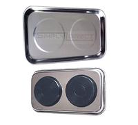 Magnetic Parts Tray - Rectangle 23cm x 14cm Stainless Steel Heavy Duty for Nut and Sockets Screws Tools Holder Collector for Metal Parts