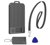 Magnetic PC Card Holder for Plaud Note & Note Pro (2025) with Detachable Lanyard, with Carabiner & Opening Tool, Ideal for Work, Office, Travel (Black)