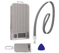 Magnetic PC Card Holder for Plaud Note & Note Pro (2025) with Detachable Lanyard, with Carabiner & Opening Tool, Ideal for Work, Office, Travel (Dark Gray)