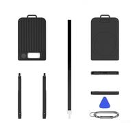 Magnetic PC Case for Plaud Note Pro - Transparent Hard Shell Cover Anti-Scratch Protective Housing for Slim Fit 11.3x10.3cm(Black)