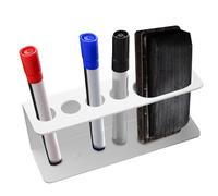 Magnetic Pen Holder - Aluminum Dry Erase Marker Organizer, Convenient Strong Magnet Rack | Selected Material Metal Whiteboard Refrigerator Storage Without Slipping Falling Office Classroom