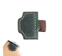 Magnetic Pen Holder Bookmark, Personalized Magnetic Bookmark Pen Holder with Leather Design, Bookmarks with Pens Loop for Students, Office, Bible, Travel (Dark Green)