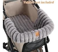 Magnetic Pet Stroller Mat, Plush Fleece Pad with 4 Magnets, Soft Slip Cushion Carriers, For Standard Trave Dog Warm