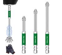 Magnetic Phillips Bit Set - Anti-Slip Grip & Impact Resistance for DIY & Repairs, 50-150 mm Universal High Magnetic Screwdriver Drill Bit Set (3Pcs(100/120/150mm),1Set)