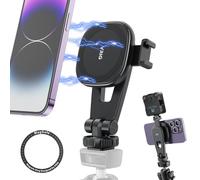 Magnetic Phone Camera Mount For DSLR Cameras, Phone Tripod Mount for Magsafe Cold Shoe & 1/4 Inch Fitment, 360° Rotation. Additional Cold Shoe For Microphone, Light Mounting Includes Magnetic Ring