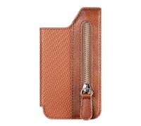 Magnetic Phone Card Holder - PU Leather Wallet | Folding Credit Card Slot with Multiple Slots & Zipper, Universal Cell Phone Back Wallet for Men and Women, Slim Magnetic Attachment Case