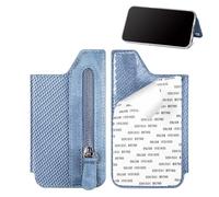 Magnetic Phone Card Holder - PU Leather Wallet | Folding Credit Card Slot with Multiple Slots & Zipper, Universal Cell Phone Back Wallet for Men and Women, Slim Magnetic Attachment Case