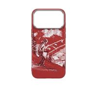 Magnetic Phone Case for iPhone 17 pro Red | Magnetic Compatible Vintage Skiing Mountain Pattern Cover with Metal Camera Bezel, Shockproof Slim Fit Hard Case