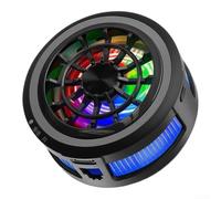 Magnetic Phone Cooler, AI-Powered Cooling Fan with 3 Speeds & RGB Light, Portable USB Radiator for Gaming, Compatible with Smartphones(Black)