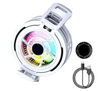 Magnetic Phone Cooler - Tablet Cooling With RGB Light | Virtually Phone Cooler Fan For Women Men Gamers Live Streamers Content Creators Tech Lovers Home Office Apartment Travel Daily Commute