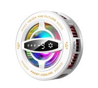 Magnetic Phone Cooler with Digital Temperature Display RGB Semiconductor Cooling Fan for Mobile Gaming,E-sports,Live Streaming,Low Noise,Smart Temp Control Back Clip for iPhone,Samsung,iPad