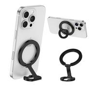 Magnetic Phone Grip Holder for Samsung Z Flip Fold7 Dual-Sided MagSafe Finger Ring Adjustable Kickstand Loop for Galaxy S25 S24 Ultra FE A26 A36/iPhone 16/15/14/13, Compatible for Magnetic Car Mount