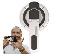 Magnetic Phone Holder, 360 Degree Rotatable Non-Slip Ring, Double Sided Rotation Three Hundred and Sixty Degree Portable Adjustable Strong for Wall Office Travel Car Gym Broadcast