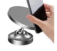 Magnetic Phone Holder, 360 Degree Rotation Foldable Mounting Bracket, Car Stand for Trucks Automotive Desktop Use, Strong Grip Magnet, Angle Viewing Support, Travel Friendly Accessory