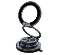 Magnetic Phone Holder - 6×6×2.1cm Car Mount | Suction Pad | Foldable Detachable ABS Zinc Alloy | Adjustable Dashboard Windshield Navigation Stand | Adjustable For