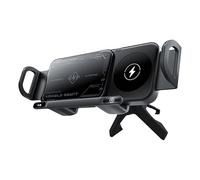 Magnetic Phone Holder - Adjustable Clamp Base, Sturdy Cradle | Auto-Lock Magnetic Smartphone Bracket, Quick Charge Dashboard Docking Unit for Video Calling, Handsfree Talking, Traffic Update