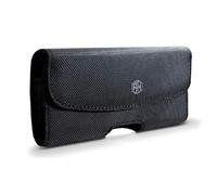 Magnetic Phone Holder Cell Phone Nylon Belt Pouch, Compatible w/ [iPhone 6 6S 7 8 X ] Strong Magnet iPhone 11 12 Pro Holster Belt Case Fit with Defender Case (Canvas Medium)