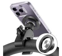 Magnetic Phone Holder Clamp for Stroller: [24*N55 Magnet] Rotatable Handlebar Mount for MagSafe Universal Accessories for Peloton,Treadmill,Shopping & Golf Push Cart,Walker,Wheelchairs,Steering Wheel