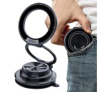 Magnetic Phone Holder, Compact Adjustable Mount, 2.36 Inches Suction Pad with Detachable Feature, Car Phone Cradle, Vehicle Mount with Sturdy Design, Dashboard Accessory for Auto and Truck