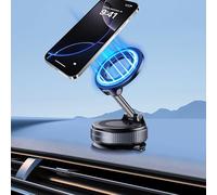 Magnetic Phone Holder for Car - Suction Phone Holder Vacuum Stable Phone Mount for Dashboard Windscreen 720° for iPhone 17 16 Pro Max Air 15 14 13 12 & MagSafe Cases,Stable Stays Locked on Bumpy Roads