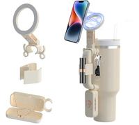 Magnetic Phone Holder For Stanley Cup,Multi-Functional Accessories for Stanley Cup.Include Key Chain Hooks,Chapstic Holder,Ring Jewelry Storage Box Suitable for Stanley Cup 40oz 30oz Quencher H2.0