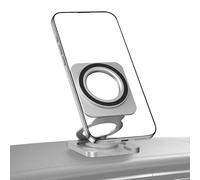 Magnetic Phone Holder Stand - Adjustable Dock, Portable Desktop Mount | Strong Magnetic Grip With Stable Base Rotating Design Hands Free Viewing Charging Friendly Compatible Office Home Car Travel