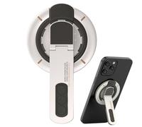 Magnetic Phone Holder with Ring - Adjustable Holder with 360 Degree Rotation - Adjustable Rotating Stand with Three Hundred and Sixty Degrees Strong Double Sided for Car Desk, Wall, Shovels
