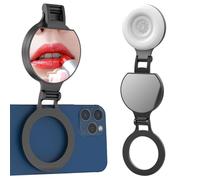 Magnetic Phone Light,Soft Adjustable Lighting with Mirror - Phone Fill Light - for Photography Makeup Content Recording Mechanic Christmas Computer Streaming Work