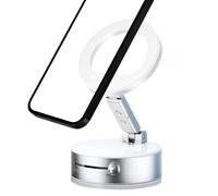 Magnetic Phone Mount, Foldable Phone Holder, Aluminum Alloy Build, 360° Rotating Design and Cellphone Stand for Desk, Workplace, Gym, Airplane, Dashboard, 2.32x2.32x1.45 inches