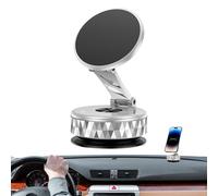 Magnetic Phone Mount for Car - Vacuum Suction Cup Car Dash Phone Mount | Adjustable Smartphone Stand, Automotive Interior Accessory for Home Desktop Gym