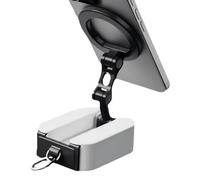 Magnetic Phone Port-Adjustable Angle Mobile Phone Holder, Foldable Smartphone Cradle, Efficient Double-Sided Magnetic Holding | Ideal for Video Calls, Streaming from