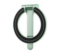Magnetic Phone Ring Holder, 360° Rotation Metal Stand, Foldable Portable Grip for Selfies & Hands-Free Video, Flame Orange(Matcha Green)