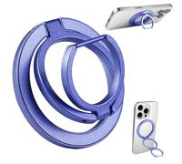 Magnetic Phone Ring Holder for MagSafe 360 Rotating Finger Grips Stand Adjustable Dual-Sided Magnet Expanding Loop Kickstand with Iron Plate for Car Mount iPhone 16 15 14 13 12 Pro Max Plus Galaxy