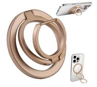 Magnetic Phone Ring Holder for MagSafe 360 Rotating Finger Grips Stand Adjustable Dual-Sided Magnet Expanding Loop Kickstand with Iron Plate for Car Mount iPhone 16 15 14 13 12 Pro Max Plus Galaxy