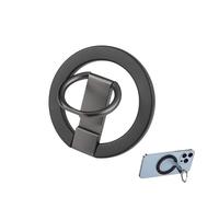 Magnetic Phone Ring Holder for MagSafe Ring Stand Finger Grip Adjustable Kickstand 360° Rotating Phone Grip Compatible with iPhone 17 16 Pro Max 14 13 Samsung Mag-Safe Accessories (Black)