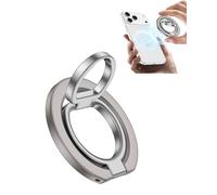 Magnetic Phone Ring Stand Grip for Back of Phone, Google Pixel 10 Pro Snap Magnetic Ring Stand, Dual-Sided MagSafe Finger Loop Handle Grip, iPhone 17 Pro Max Mag Safe Holder for Car Mount, Desk, Gym