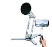 Magnetic Phone Stand for Desk, 360 Degree Rotation Holder, Portable Consumer Electronics Accessory, Strong Grip, Adjustable Viewing Angles, Ideal for Travel, Selfies, Delivery Drivers, RV Trips