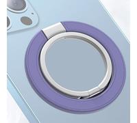 Magnetic Phone Stand, Magnetic Phone Ring Holder, Magnetic Removable Table Phone Ring Holder Made of Metal, Rotating Phone Stand, Double Ring Mobile Phone Holder for Most Phones