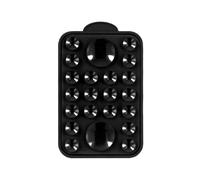 Magnetic Phone Suction Mount, with 2pcs Round Iron Patches Cup Magnetic Phone Case Holder Hands-Free Silicone Sticky Grippy Phone Grip for iPhone 15/14/13/12 Videos Selfies Accessories (Black)