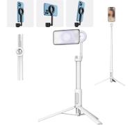 Magnetic Phone Tripod,57/66" Multifunctional Extendable Selfie Sticks with Wireless Remote,360° Rotation Portable Hand-Held Self-Timer Stand for Travel Video Recording
