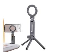 Magnetic Phone Tripod - Foldable Stand with Magic Clip 360° Adjustable - Foldable Rotating Clip Holder for Smartphone and Travel