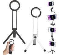 Magnetic Phone Tripod for iPhone, Ma38 Portable Phone Holder Mini Tripod for Magsafe, 360° Adjustable Magic Clip Aluminium Pocket Cell Stand for iPhone16 15 14 13 12(2pcs)