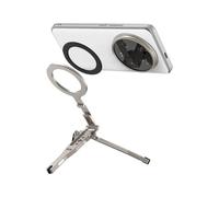 Magnetic Phone Tripod Stand - Aluminium Alloy, Foldable Smartphone Holder Portable Design | Compact Stable Phone Mount for Video Recording, Vlogging Tripod For Travel, Desk, Workout, Gym, Home